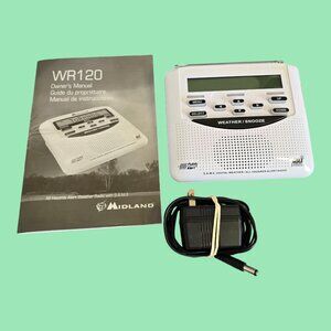 Midland WR-120EZ Emergency Weather Alert Radio w/ Alarm Clock TESTED & WORKING!